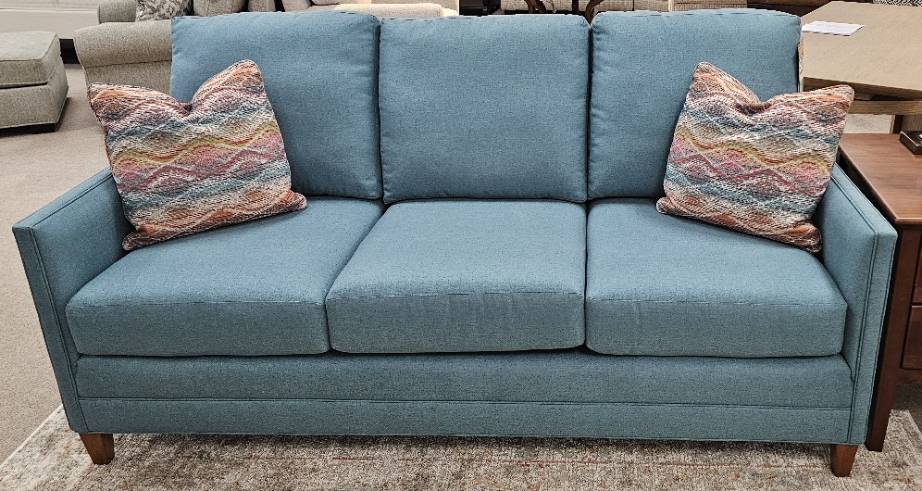 A blue sofa